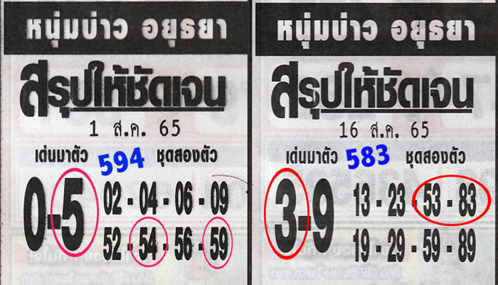 Thai Lottery Sure Best Digit & Pair Win Paper 01/09/22 – Thai Lottery ...